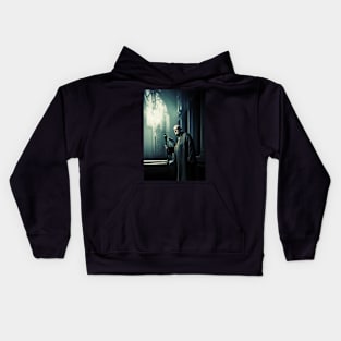 Copy of Aleister Crowley The Great Beast of Thelema in a Dark Magickal Palace Digital Art Kids Hoodie